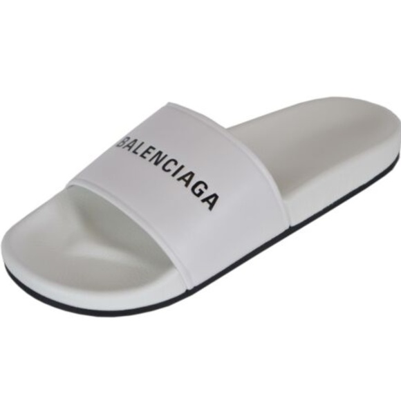 NWT Balenciaga Men's White Rubber Slides 43 E 10US - Picture 1 of 6